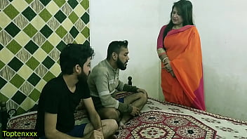 Indian Threesome With Mature Aunty & Young Studs – Steamy Hindi Audio!