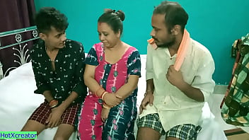 Hot Milf Aunt Shares Wild Hindi Threesome Sex Scene
