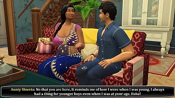 Desi Saree-clad Widow Aunty Seduced By Her Son’s Best Friend