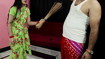 Husband Beats Her With A Broom Then Nephew Fucks Her Hard | Hindi Voice
