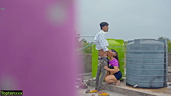 Rooftop Steamy Hindi Fuck! No Creampie Please