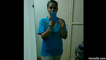Tamil Maid With Huge Tits Gets Horny In Bathroom, Changing Bra And Panties While Fingering Her Wet Pussy