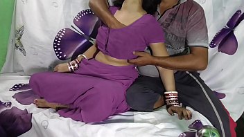 Anita Bhabi’s Raw Desi Fuck In Purple Saree With Dirty Hindi Moans