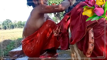 Rati Bhabhi Was Bathing Naked Outside, Her Husband’s Cock Got Hard And He Rushed Home To Fuck Her Brains Out